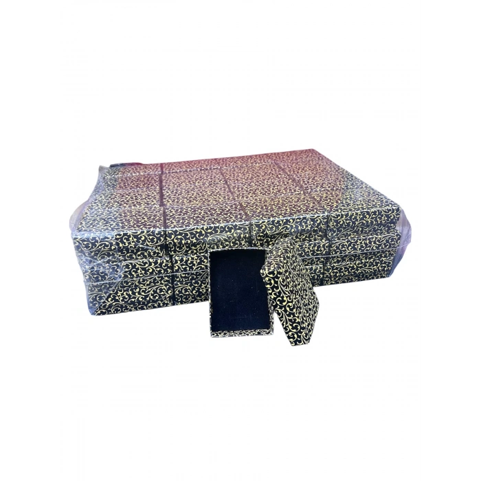 Karton Sünger Siyah Gold Çizgili Renk 8/6 cm 48 Adet Üçlü Set Takı Kutusu