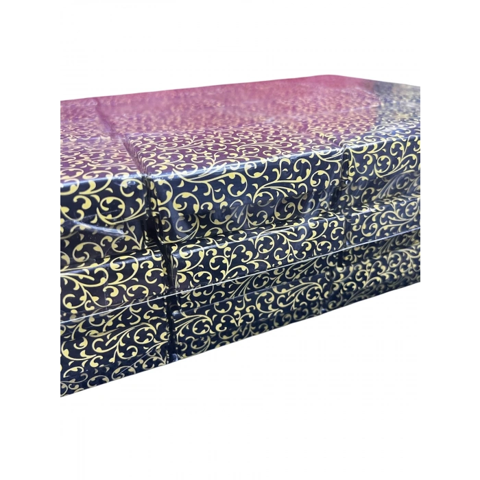 Karton Sünger Siyah Gold Çizgili Renk 8/6 cm 48 Adet Üçlü Set Takı Kutusu