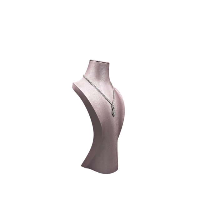 Adonis Model İmera Deri Kumaş Pembe  Renk Boy 38 Cm  Kolye Takı Sergileme Mankeni