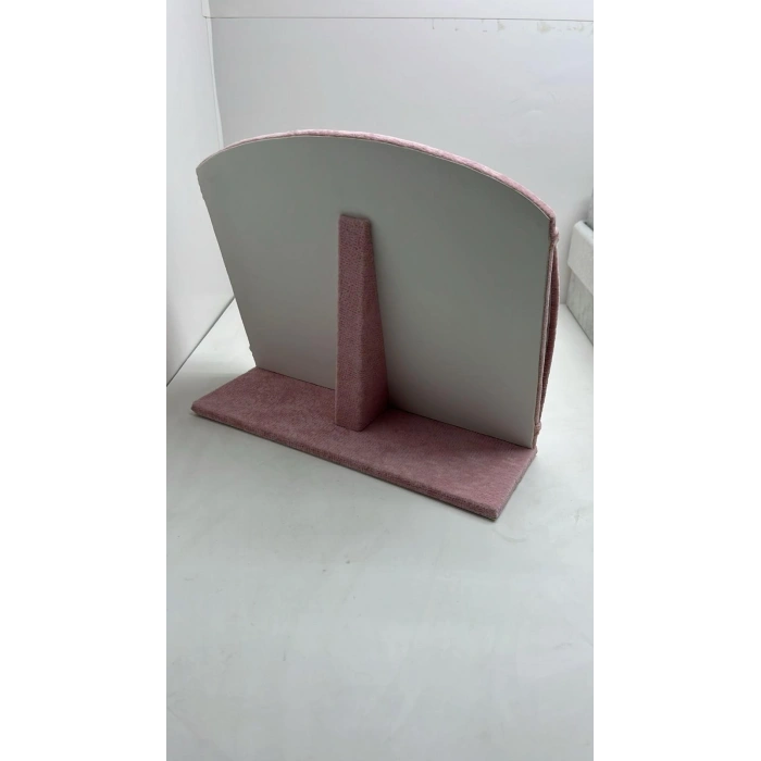 Bombeli Süet Kumaş Pembe Renk 20/24 Cm Ayaklı Kancalı Bileklik Sergileme Standı