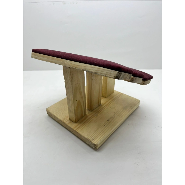 Ahşap Bordo Renk Boy 21 cm En 19 cm Üç Kademeli Model Bileklik Sergileme