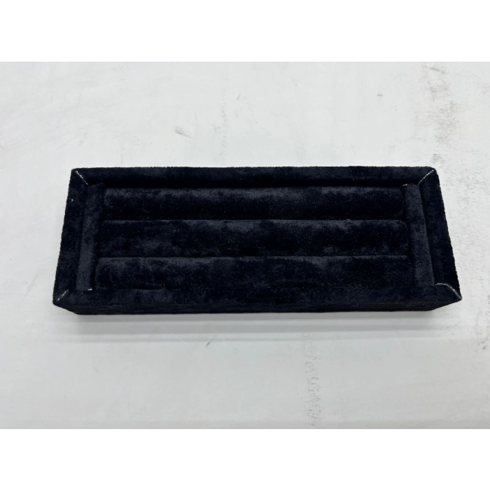 Süet Kumaş Siyah Renk 18 / 7 Cm Rulo Çekmece İçi Yüzük Standı