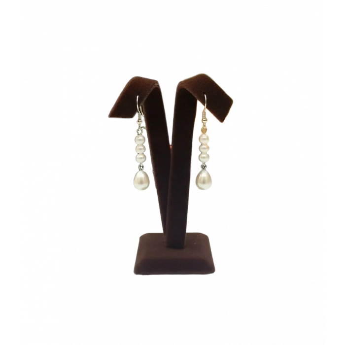 Süet Kumaş Kahve Renk 10 Cm Küpe Sergileme Aksesuar