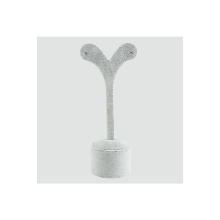 Süet Kumaş Gri Renk 12 Cm Küpe Sergileme Aksesuar