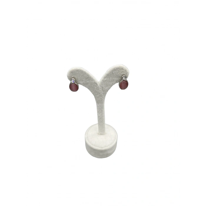 Süet Kumaş Krem Renk 12 Cm Küpe Sergileme Aksesuar