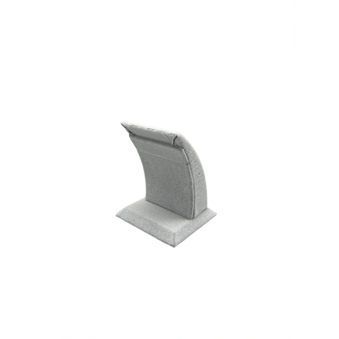 Süet Kumaş Gri Renk Ayaklı 9/7 cm Küpe Sergileme Dekoru