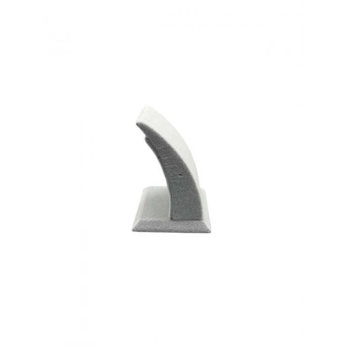 Süet Kumaş Gri Renk Ayaklı 9/7 cm Küpe Sergileme Dekoru