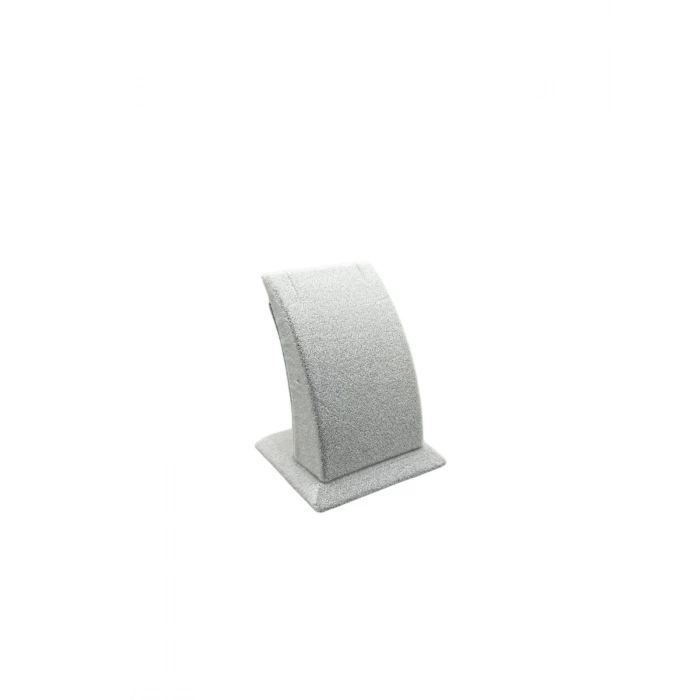 Süet Kumaş Gri Renk Ayaklı 9/7 cm Küpe Sergileme Dekoru