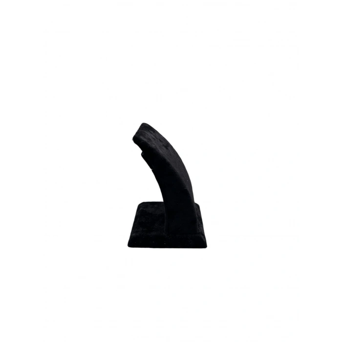Süet Kumaş Siyah Renk Ayaklı 9/7 cm Küpe Sergileme Dekoru