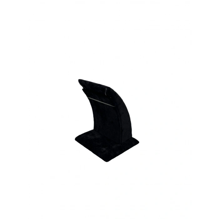 Süet Kumaş Siyah Renk Ayaklı 9/7 cm Küpe Sergileme Dekoru