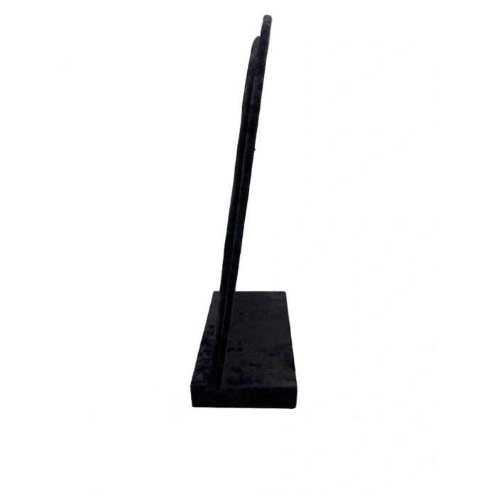 Batum Model Süet Kumaş Siyah Renk 26/15 Cm Ayaklı Kolye Sergileme Standı