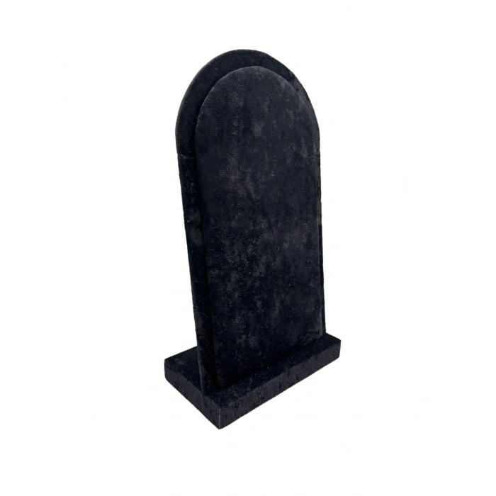 Batum Model Süet Kumaş Siyah Renk 26/15 Cm Ayaklı Kolye Sergileme Standı