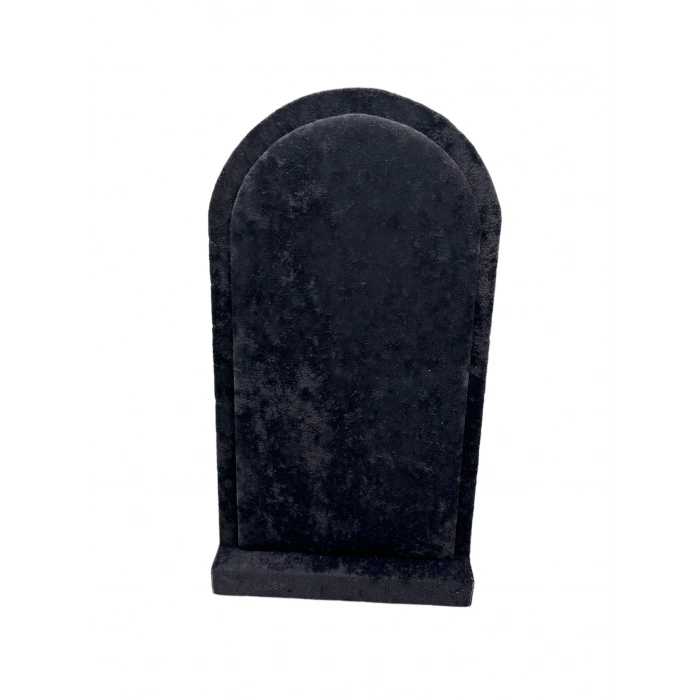 Batum Model Süet Kumaş Siyah Renk 26/15 Cm Ayaklı Kolye Sergileme Standı