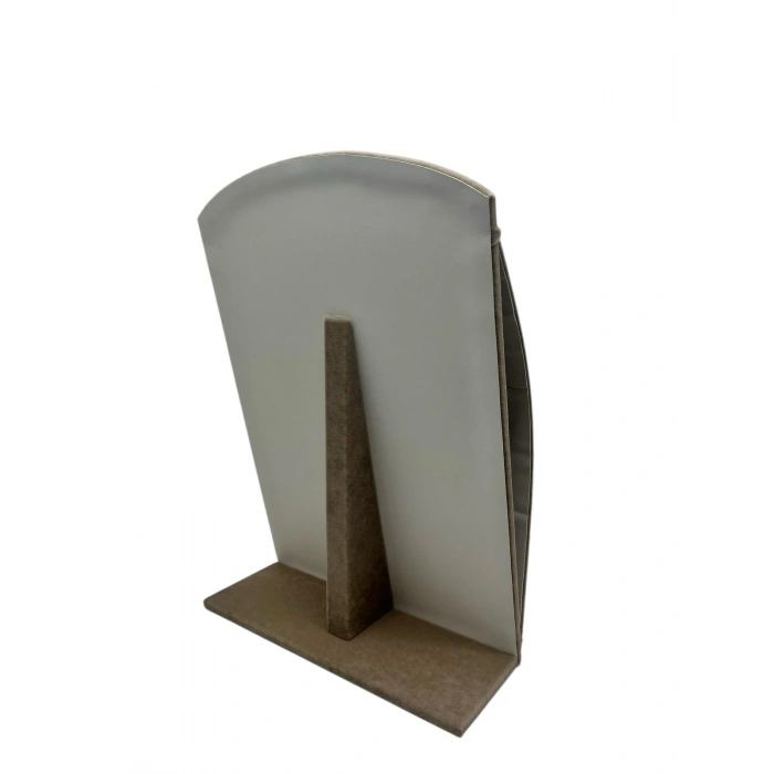 Süet Kumaş Yeşil Renk 34 cm / 24 cm Dik Bombeli Takı Standı
