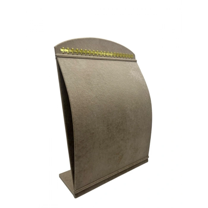Süet Kumaş Yeşil Renk 34 cm / 24 cm Dik Bombeli Takı Standı