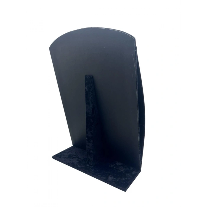 Süet Kumaş Siyah Renk 34 cm / 24 cm Dik Bombeli Takı Standı