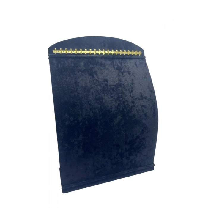 Süet Kumaş Siyah Renk 34 cm / 24 cm Dik Bombeli Takı Standı