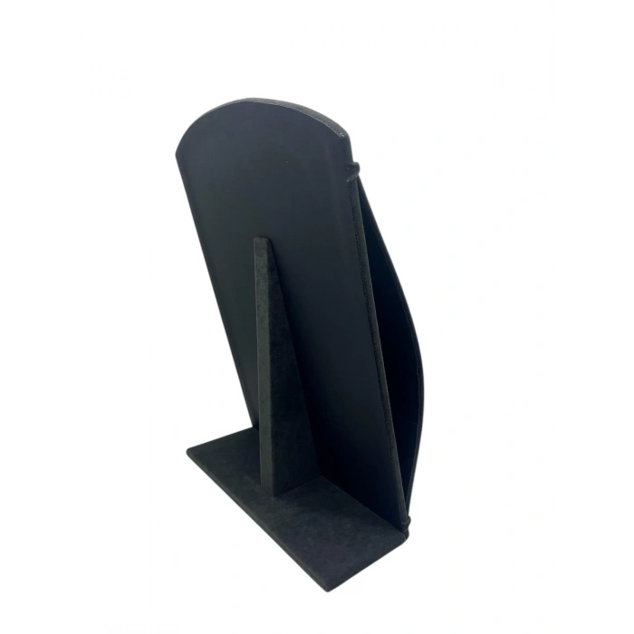 Süet Kumaş Füme Renk 34 cm / 24 cm Dik Bombeli Takı Standı