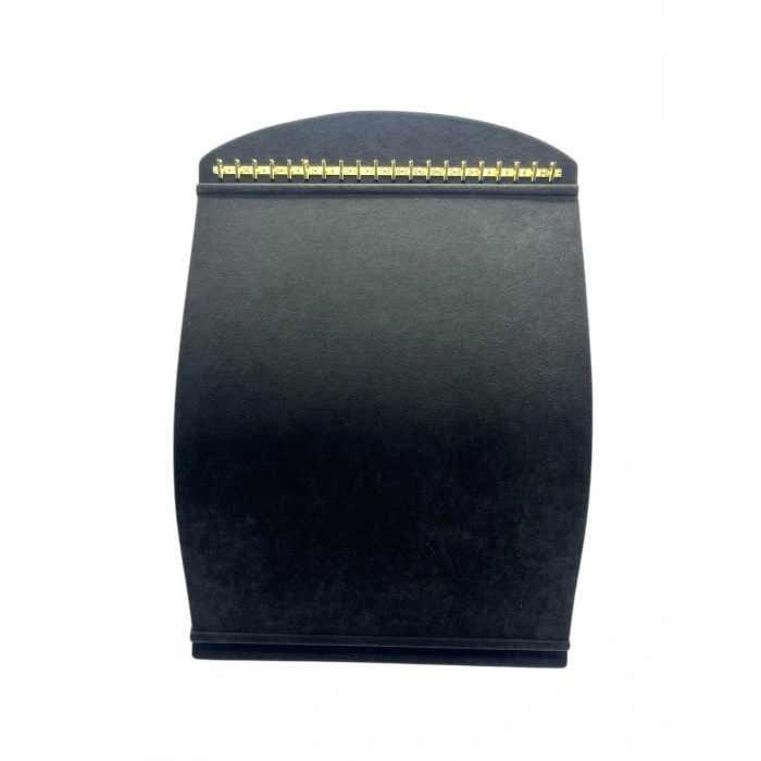 Süet Kumaş Füme Renk 34 cm / 24 cm Dik Bombeli Takı Standı