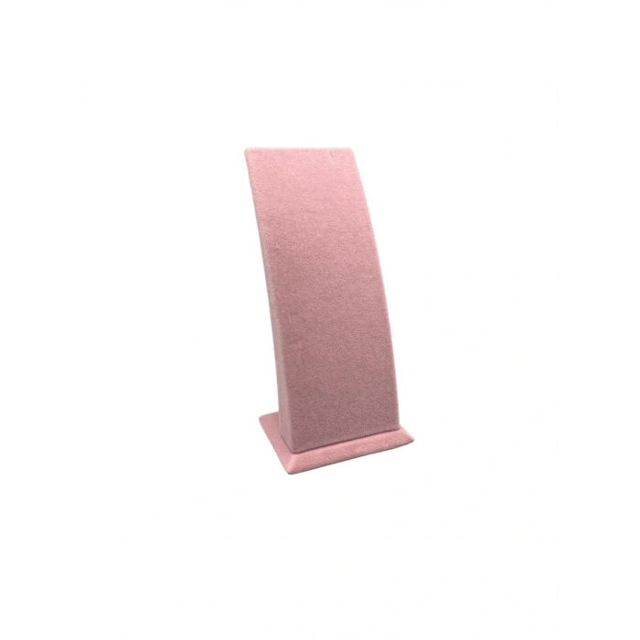 Süet Kumaş Pembe Renk Ayaklı 17/8,5 cm Kolye Sergileme Dekoru