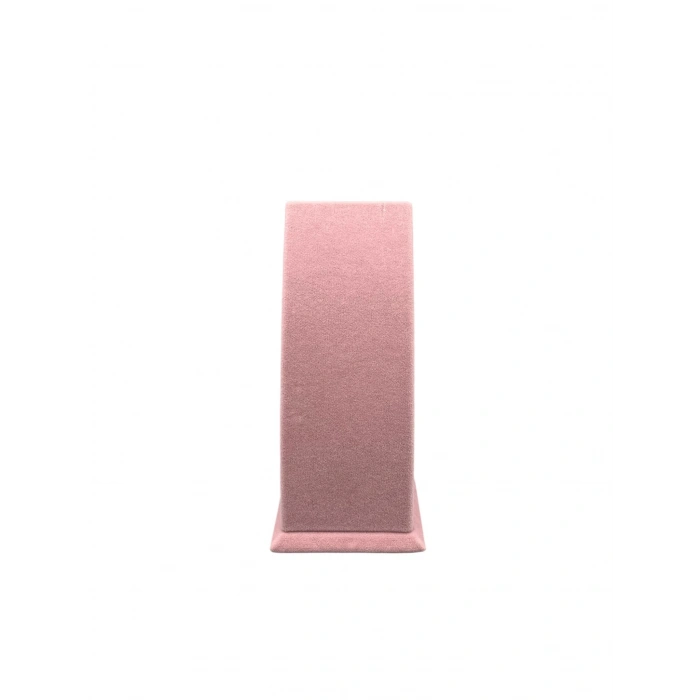 Süet Kumaş Pembe Renk Ayaklı 17/8,5 cm Kolye Sergileme Dekoru