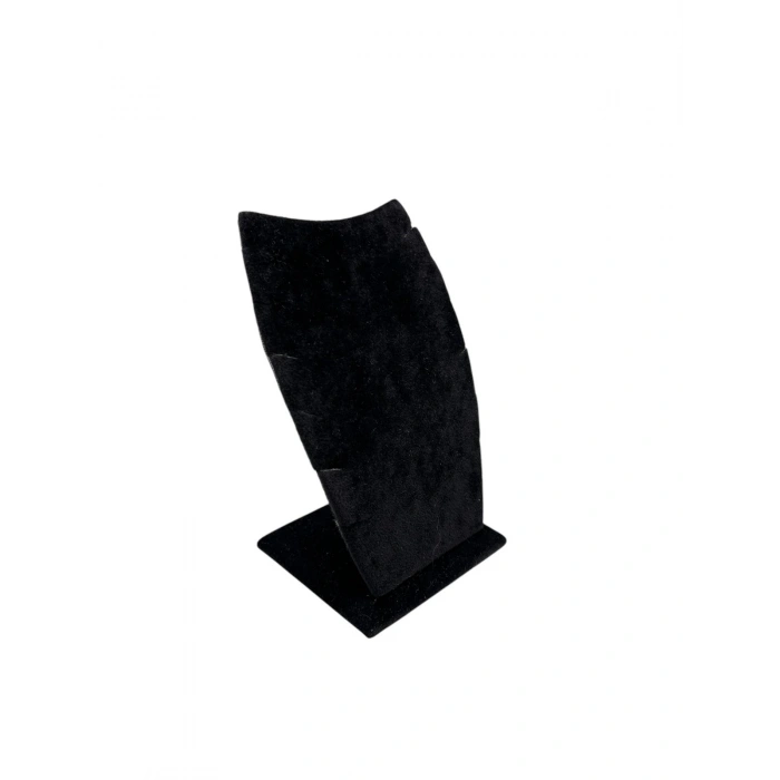 Dubai Model Süet Kumaş Siyah Renk 12/8 cm Kolye - Zincir Ayaklı Stand