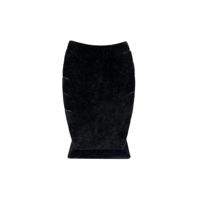 Dubai Model Süet Kumaş Siyah Renk 12/8 cm Kolye - Zincir Ayaklı Stand