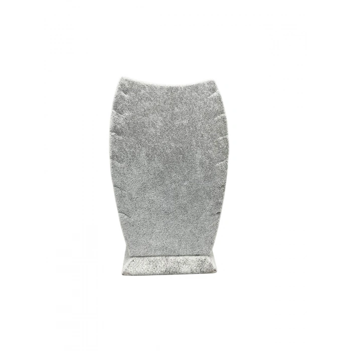 Dubai Model Süet Kumaş Gri Renk 12/8 Cm Kolye - Zincir Ayaklı Stand