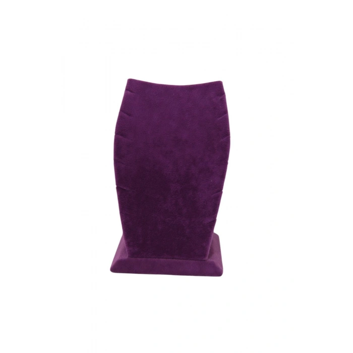 Dubai Model Süet Kumaş Mor Renk 12/8 Cm Kolye - Zincir Ayaklı Stand