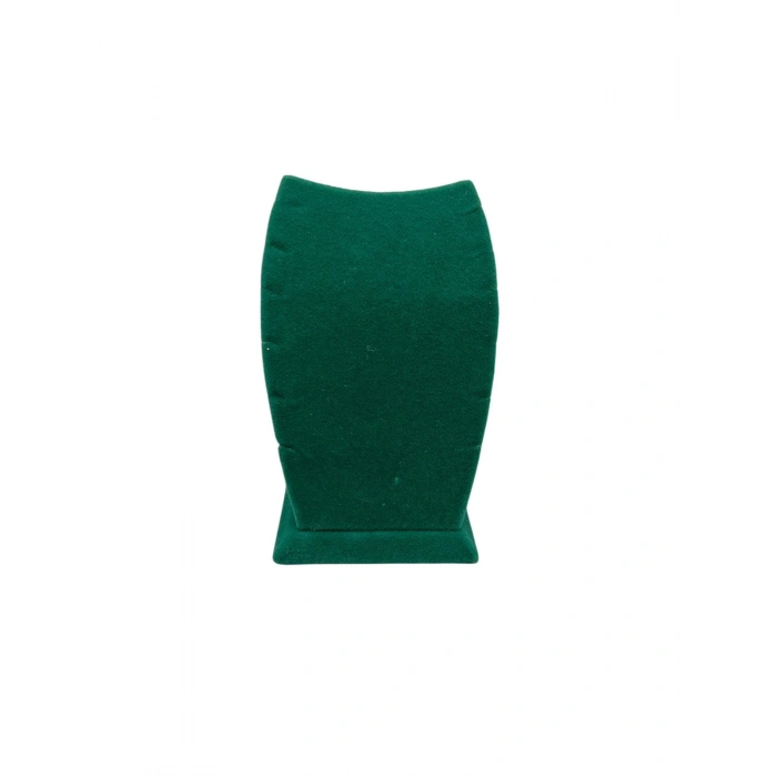 Dubai Model Süet Kumaş Yeşil Renk 12/8 Cm Kolye - Zincir Ayaklı Stand
