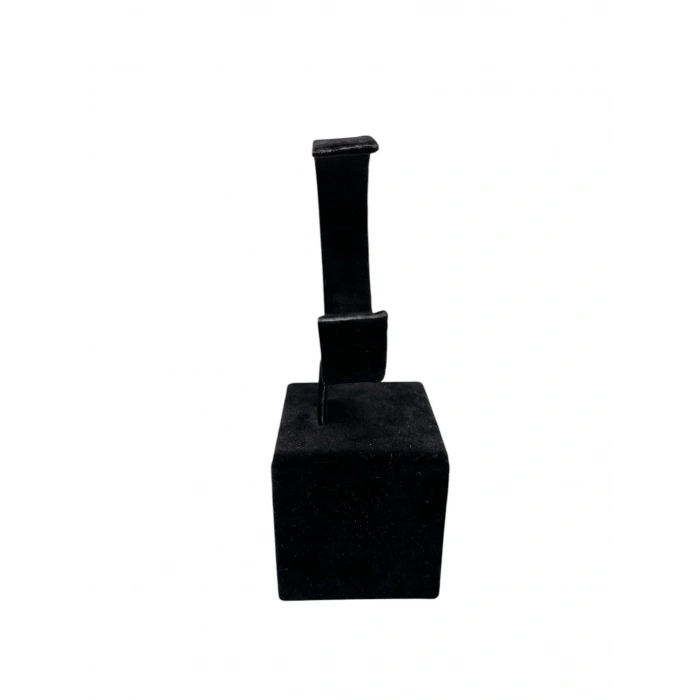 Süet Kumaş Siyah Renk 13 cm Kelepçe Saat Sergileme Standı