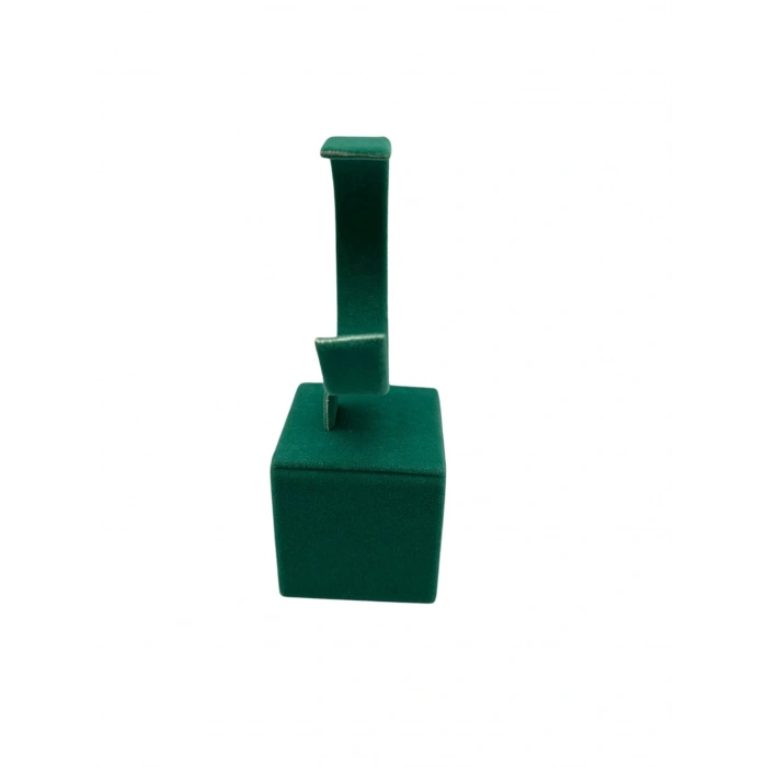 Süet Kumaş Yeşil Renk 13 cm Kelepçe Saat Sergileme Standı
