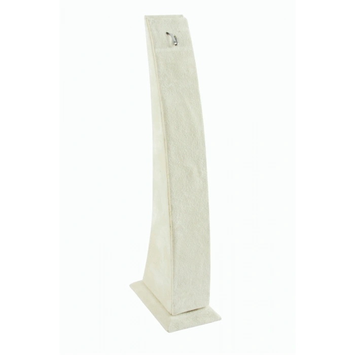 Süet Kumaş Krem Renk 22/6,5 Cm Ayaklı Kancalı Zincir Bileklik Sergileme Standı