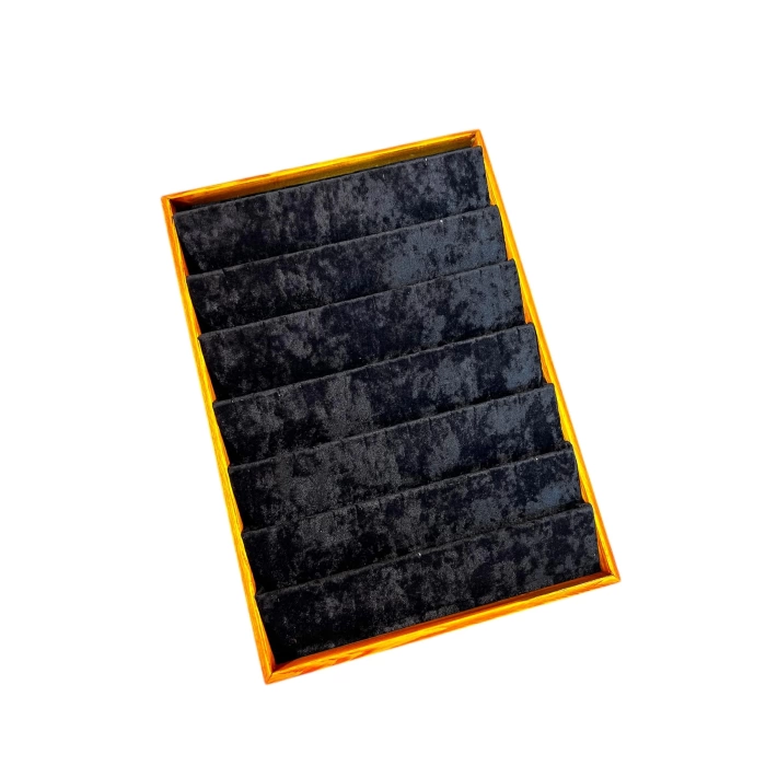 Ahşap El Boyama  Çift Renk Dikey Küpe Tablası 24x34