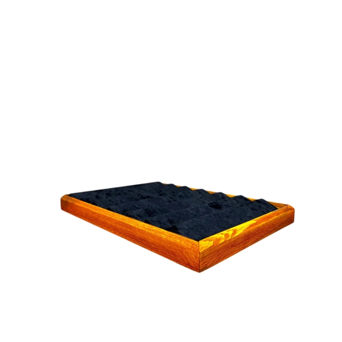 Ahşap El Boyama  Çift Renk Dikey Küpe Tablası 24x34