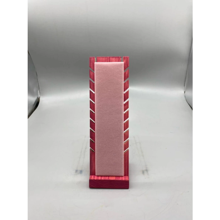 Ahşap El Boyaması Çift Renk 24x8 Cm Çoklu Bileklik Standı
