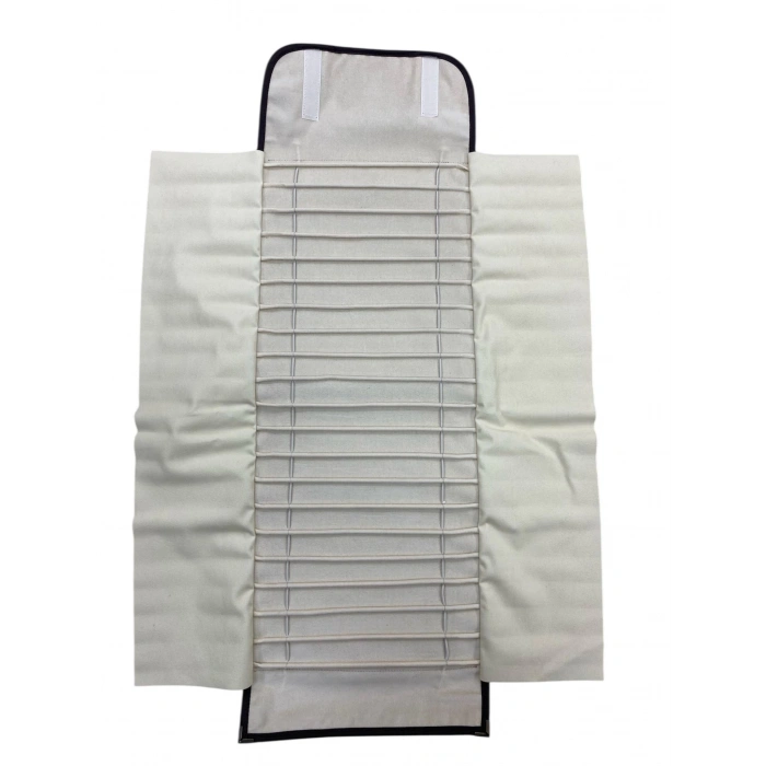Deri Kumaş Gri Renk 64 / 25 cm Bileklik Sergileme Seyahat Çantası