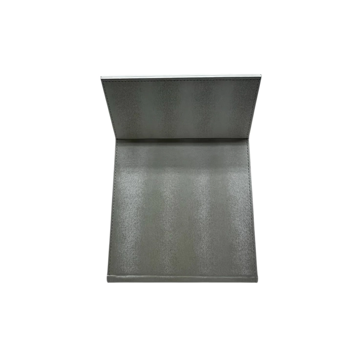Deri Kumaş Kaplama Krem Renk 31*31 cm Katlanabilir Ayaklı Takı Ve Makyaj Aynası