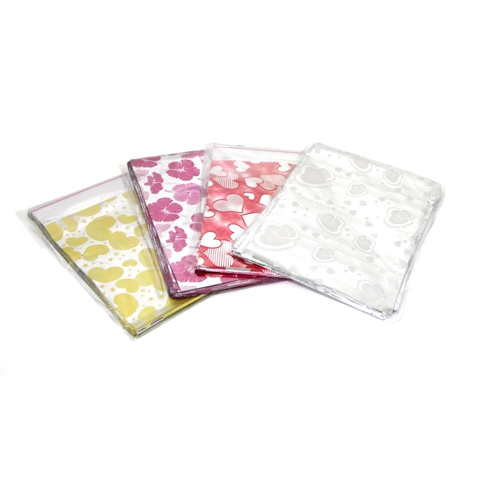 Metalize Desenli 10*15 cm 5 Paket - 500 Adet Jelatin Poşet