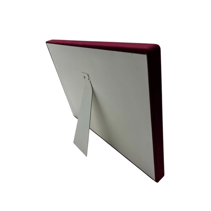 Süet Kumaş Bordo 34-24 Cm Ayaklı 18 Pedli Kolye Tabla Stand