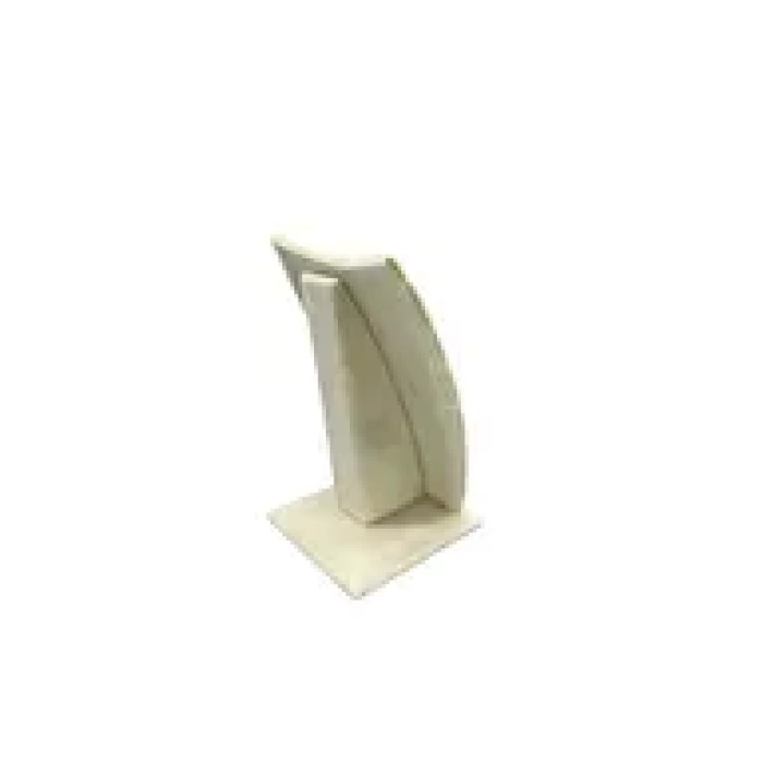 Dubai Model Süet Kumaş Krem Renk 18/9 Cm Kolye - Zincir Ayaklı Stand
