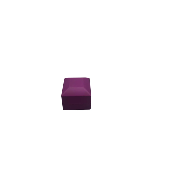 Flok Mor Renk 5x5 Cm Işıklı Tırnaklı Yüzük Kutusu
