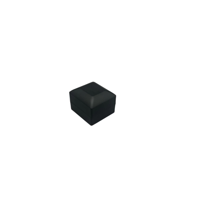 Flok Siyah Renk 5x5 cm Işıklı Tırnaklı Yüzük Kutusu