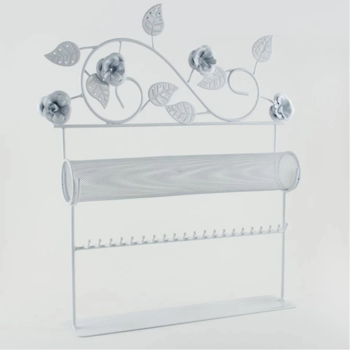 İthal Metal Beyaz Renk 35x41 Cm Kolye Küpe Standı
