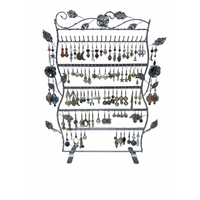 İthal Metal Gri Renk 50x42 Cm Kolye Küpe Standı