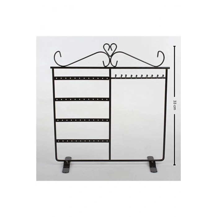 İthal Metal Siyah Renk 32x30 Cm Küpe Kolye Standı