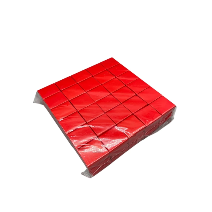 Karton Kırmızı Renk Süngerli 5/4 cm Yüzük Takı Kutusu