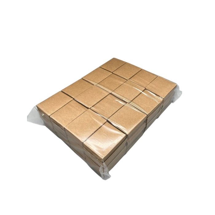 Karton Kraft Renk Süngerli 8/6 cm Üçlü Set Takı Kutusu