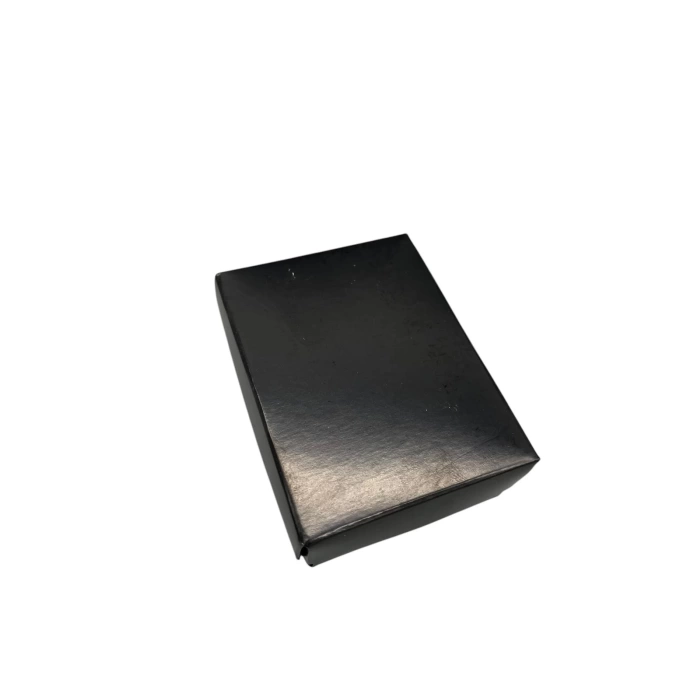 Karton Siyah Renk Süngerli 8/6 cm Üçlü Set Takı Kutusu