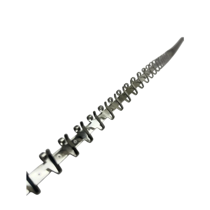 Metal Malzeme Gümüş Renk Bir Metre 92 Kancalı Tesbih&Takı Sergileme Askısı